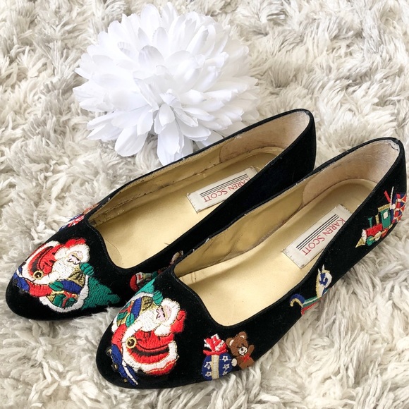 Karen Scott Shoes - KAREN SCOTT Vintage Christmas Santa Suede Shoes
